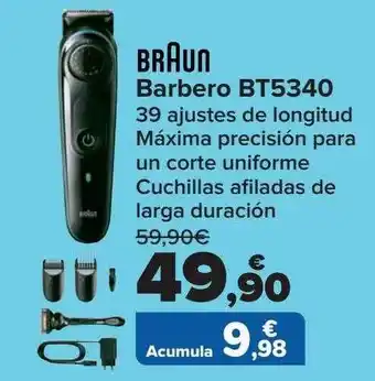 Carrefour Braun barbero bt5340 oferta