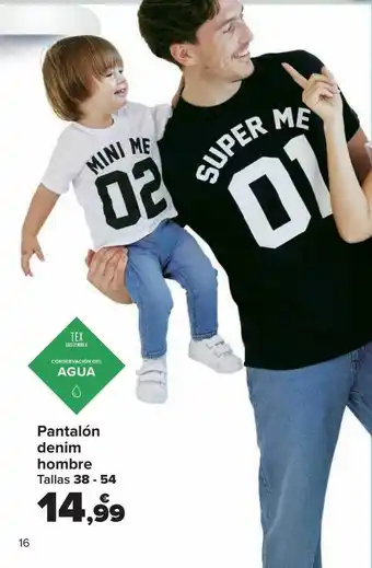 Carrefour Pantalón denim hombre oferta