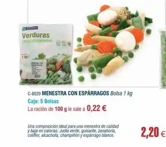 Abordo Menestra con espárragos oferta
