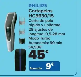 Carrefour Philips cortapelos hc5630 15 oferta