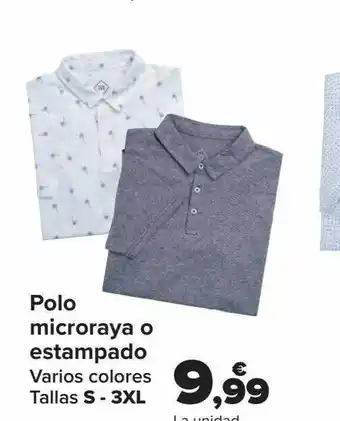 Carrefour Polo microraya o estampado oferta