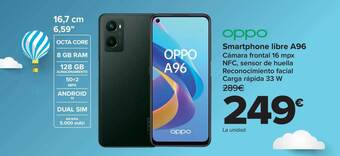 Carrefour Oppo smartphone libre a96 oferta