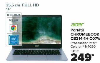 Carrefour Acer portátil chromebook cb314-1h-c07w oferta