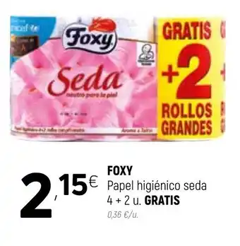 Coviran Foxy Papel higiènico seda 4 + 2u. Gratis oferta