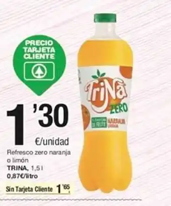 SPAR Refresco zero naranja o limón trina oferta