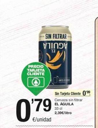 SPAR Cerveza sin filtrar el águila oferta
