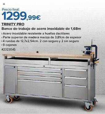 Costco Trinity pro banco de trabajo de acero inoxidable de 1.68m oferta