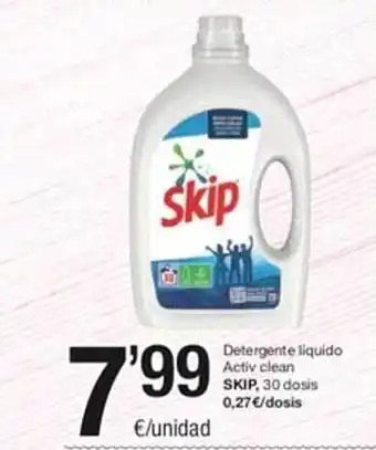 SPAR Detergente líquido activ clean skip oferta