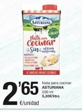 SPAR Nata para cocinar asturiana oferta