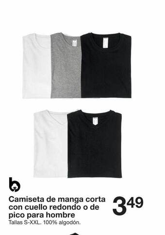 Zeeman Camiseta de manga corta con cuello redondo o de pico para hombre oferta