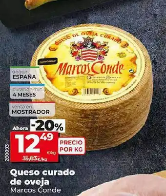 La Plaza de DIA Queso curado de oveja marcos conde oferta