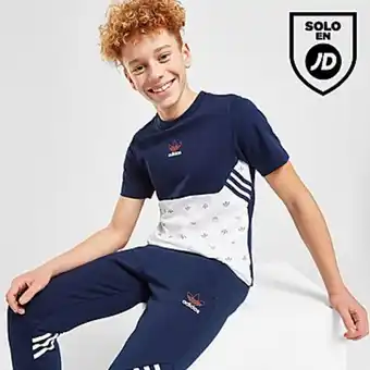 JD Sports Adidas originals camiseta colour block all over print júnior oferta