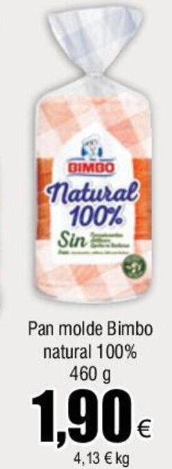 FROIZ Pan Molde Bimbo Natural 100 % 460 g oferta