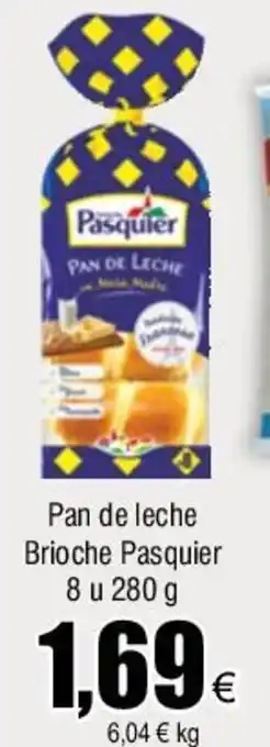 FROIZ Pan de Leche Brioche Pasquier 8 U 280g oferta