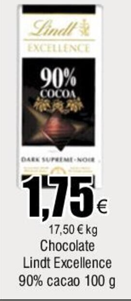 FROIZ Chocolate Lindt Excellence 90% Cacao 100 g oferta