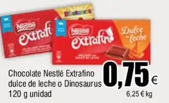 FROIZ Chocolate Nestlé Extrafino Dulce De Leche O Dinosaurus 120 g Unidad oferta