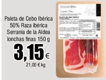 FROIZ Paleta De Cebo Iberica 50% Raza Iberica Serrania De La Aldea Lonchas Finas 150 g oferta