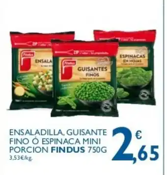 Findus Ensaladilla, Guisante Fino ó Espinaca Mini Porcion 750g