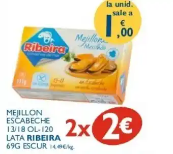 Ribeira Mejillo Escabeche 13/18 OL- 120 lata 39g Escur