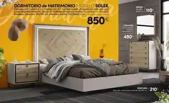 MyMobel Dormitorio de matrimonio modelo solek. formado por: cabecero y 2 mesitas con dos cajones y patas. acabado en color gris coco oferta