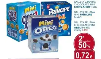 Supermercados La Despensa Chips-Ahoy Galleta C/Pepitas Chocolate Mini 160g, Principe Galleta Rellena Mini 40g, Oreo Galleta Rellena Chocolate Mini 40g oferta
