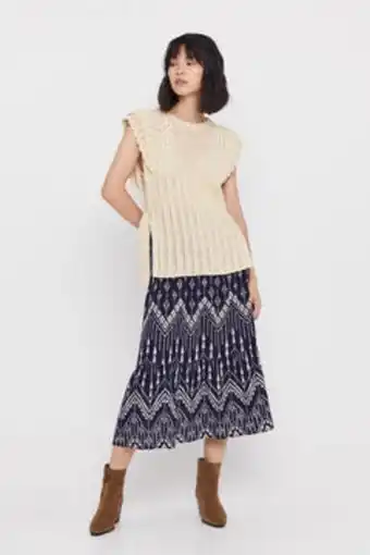 Falda midi estampada