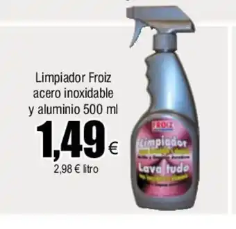 FROIZ Limpiador froiz acero inoxidable y aluminio 500ml oferta