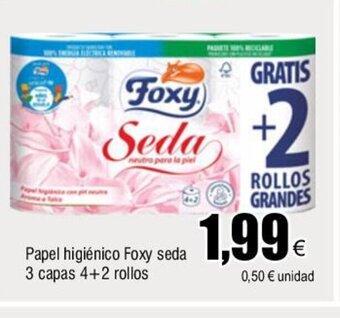 FROIZ Papel higienico foxy seda 3 capas 4+2 rollos oferta