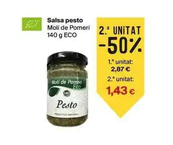 Veritas Salsa pesto Molí De Pomerí 140 g ECO oferta