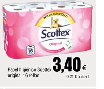 FROIZ Papel higienico scottex original 16 rollos oferta