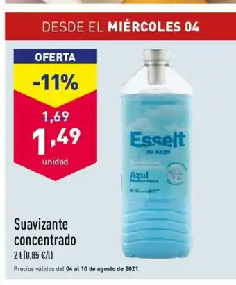 ALDI Suavizante concentrado 2 L oferta