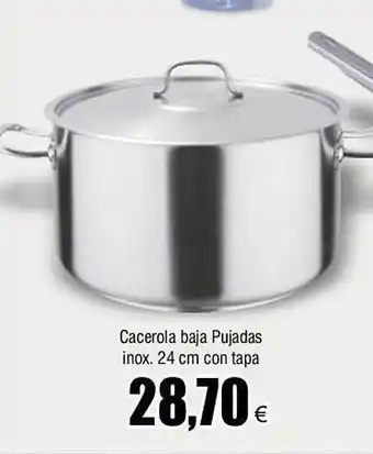 FROIZ Cacerola baja pajadas inox. 24 cm con tapa oferta