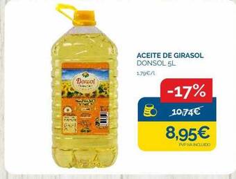 Supermercados La Despensa Aceite de girasol donsol oferta