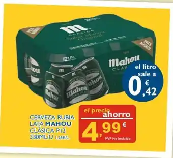 Supermercados La Despensa Mahou Cerveza Rubia Lata Clàsica P12 330ml oferta