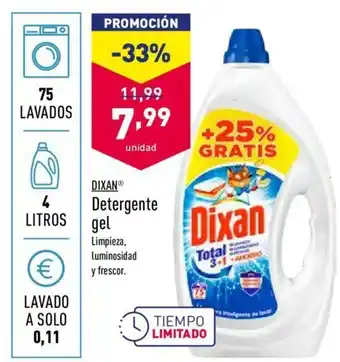 ALDI Dixan Detergente gel 4 Litros oferta