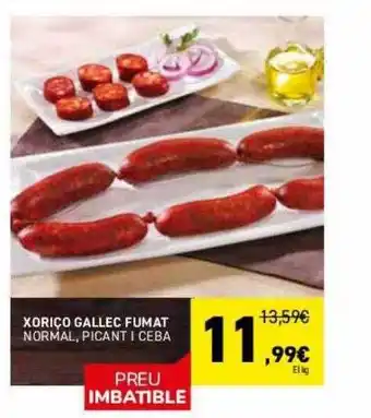 Xoriço gallec fumat normal, picant i ceba