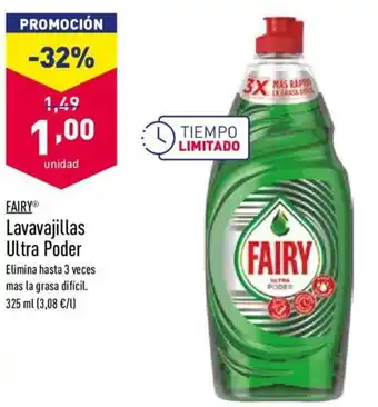 ALDI Fairy Lavavajillas Ultra Poder 325ml oferta
