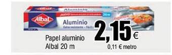 FROIZ Papel aluminio albal 20 m oferta