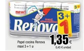 FROIZ Papel cocina renova maxi 3 + 1 oferta
