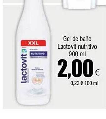 FROIZ Gel de baño lactovit nutritivo oferta
