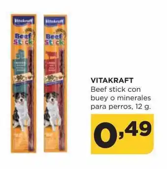 Alimerka Vitakraft beef stick con buey o minerales para perros oferta