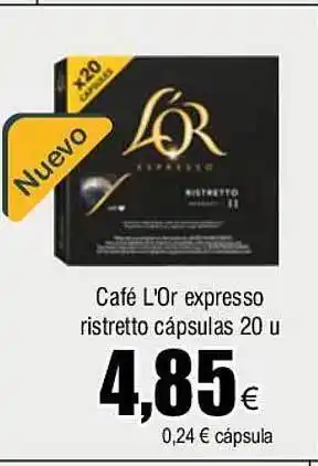 FROIZ Café l'or expresso ristretto cápsulas 20 oferta