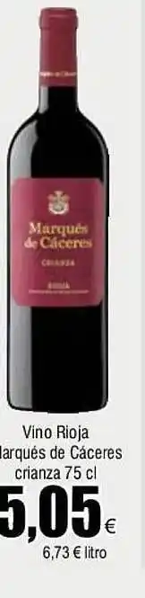 FROIZ Vino rioja larqués de cáceres crianza oferta