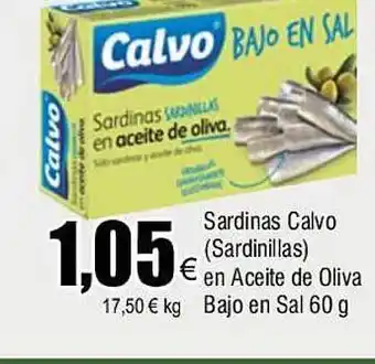 FROIZ Sardinas calvo sardinillas en aceite de oliva bajo en sal oferta