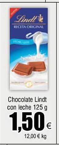 FROIZ Chocolate lindt con leche oferta