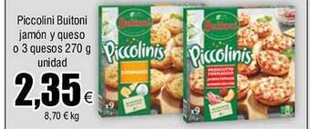 FROIZ Piccolini buitoni jamón y queso o 3 quesos oferta