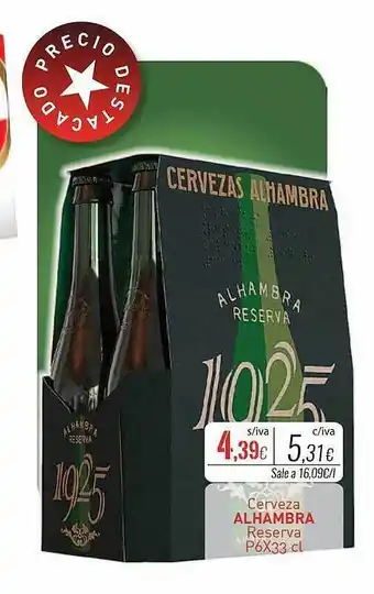 Cuevas Cash Cerveza alhambra reserva oferta