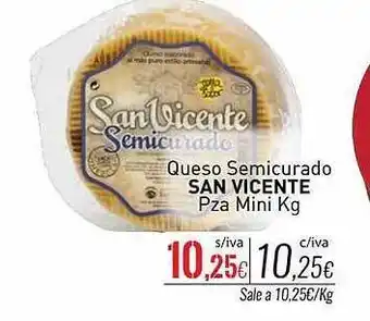 Cuevas Cash Queso semicurado san vicente pza mini kg oferta