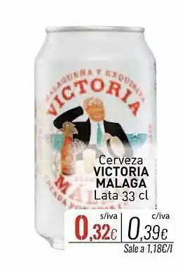 Cuevas Cash Cerveza victoria malaga lata oferta