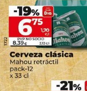 Maxi Dia Cerveza mahou oferta